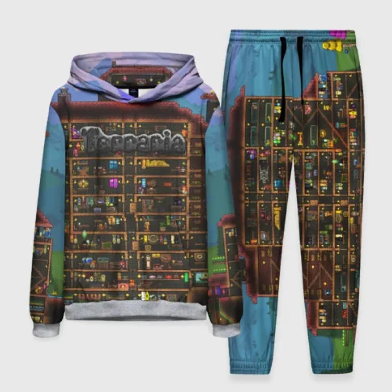 2025 الألعاب الشعبية للجنسين هوديي فستان أطفال مع سروال داخلي ثلاثية الأبعاد مطبوعة الرجال والنساء ملابس رياضية البلوز مجموعة ملابس رياضية كاجوال 2 قطعة مجموعة