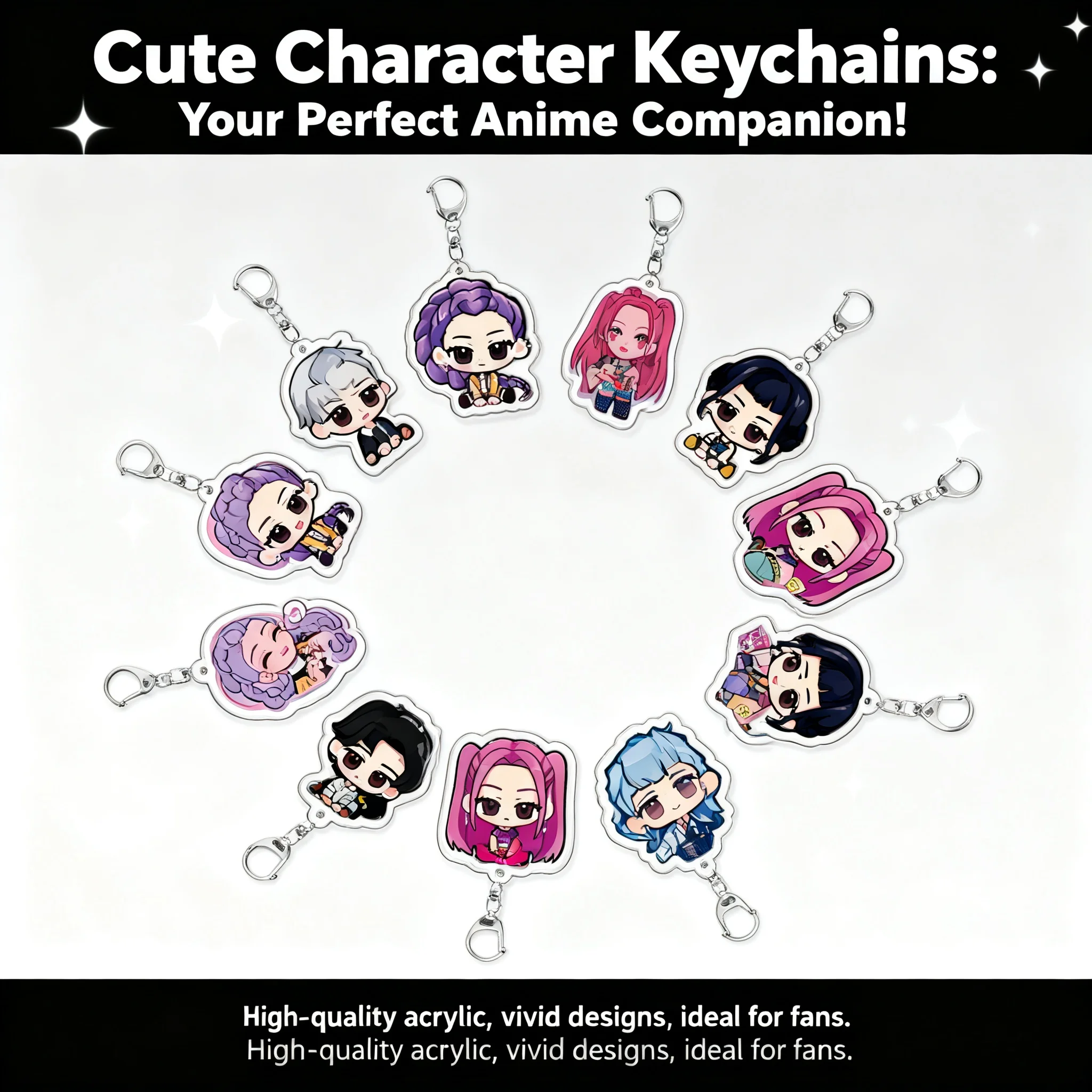 

Magic Girl Acrylic Double-Sided Keychain Anime Character Backpack Pendant Cosplay Accessories Wholesale Dropshipping