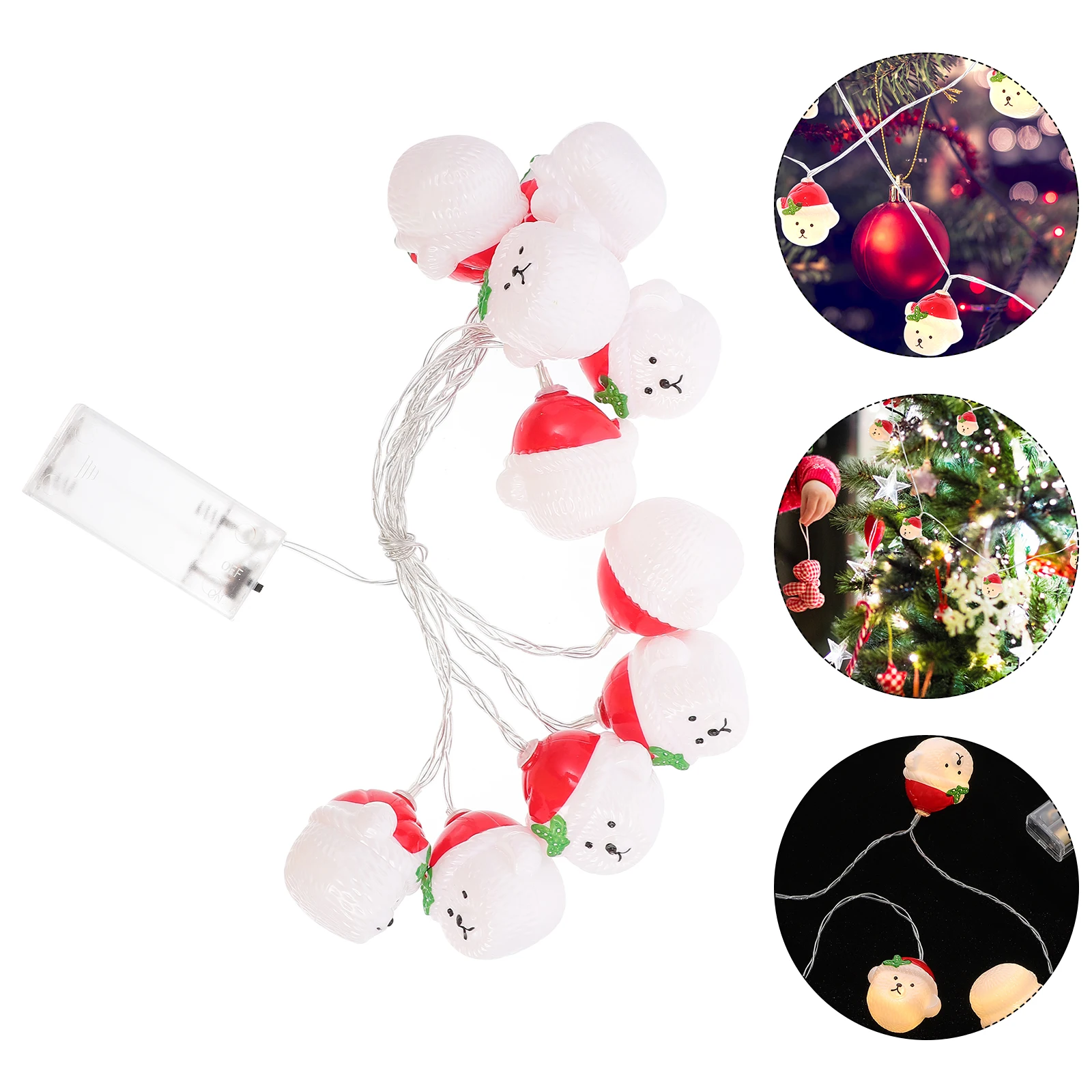 

1 pc Xmas Bear Light Christmas Lights String Warm Decor Hanging Lights Garden Balcony Outdoor Festive Lamp Xmas Hanging Lamp Pvc