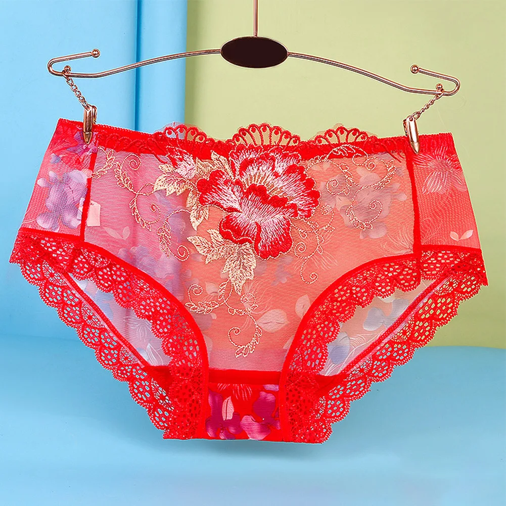 Transparente Mesh Slips Frauen ultra dünne Unterwäsche Blume Spitze haut freundliche Höschen durch Unterhose Frau sexy Knicker sehen