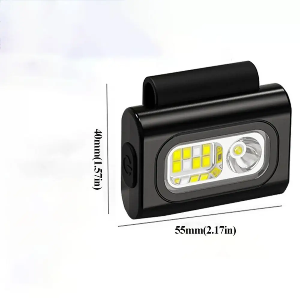 Lampu Depan LED COB Isi Ulang USB Klip Magnetik Kuat Visibilitas Tinggi Lampu Jogging Keselamatan Tahan Air Durasi Ultra Panjang