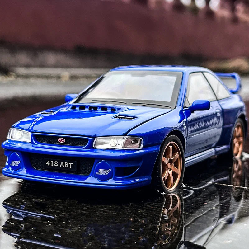 1:32 Subaru Impreza WRX STI Alloy Sports Car Model Diecast Metal Classic Racing Vehicles Car Model Sound and Light Kids Toy Gift