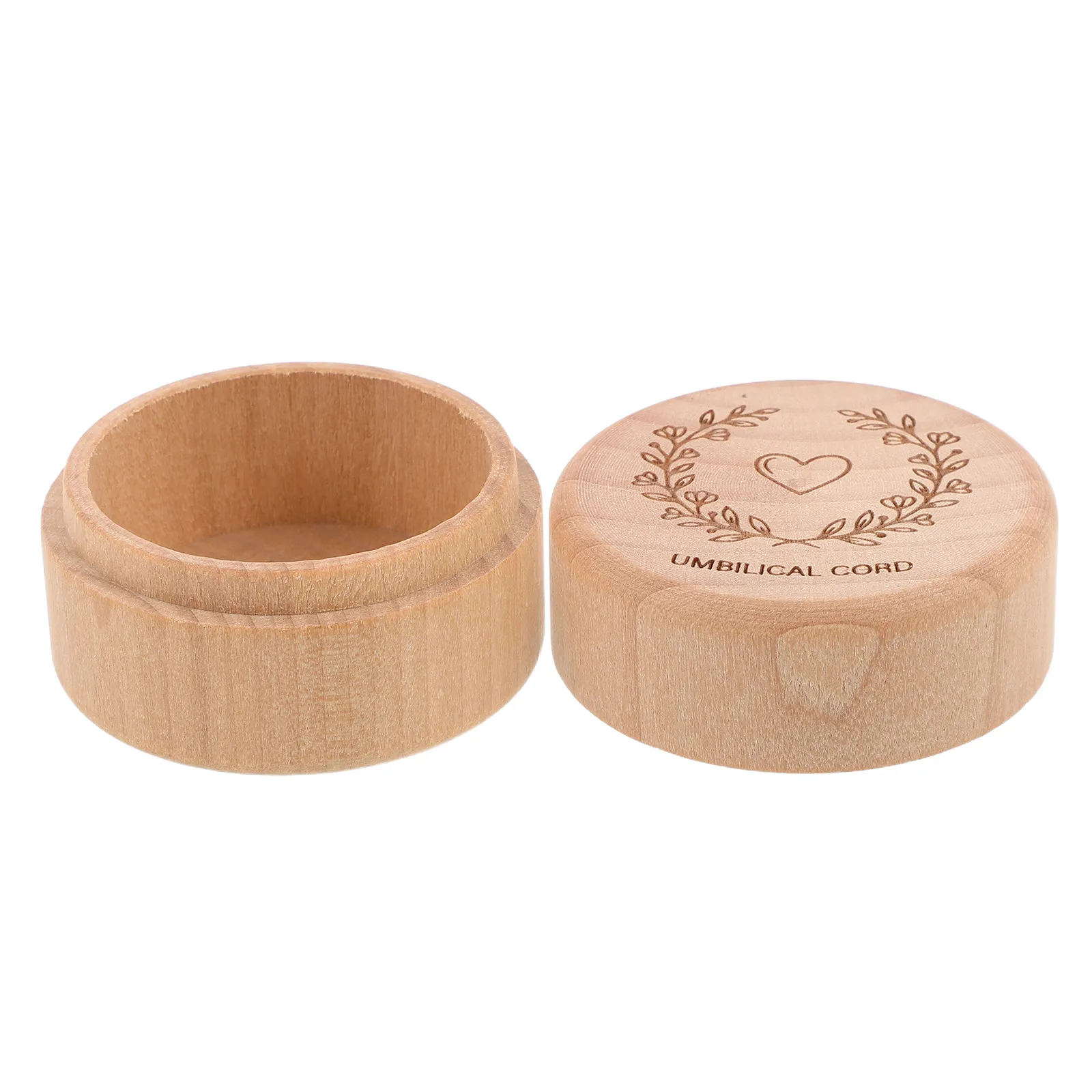Wooden Baby Keepsake Box Maple for Newborn Umbilical Cord Case Infant Memory Storage Organizer Baby Gift Newborn Keepsake Boxes