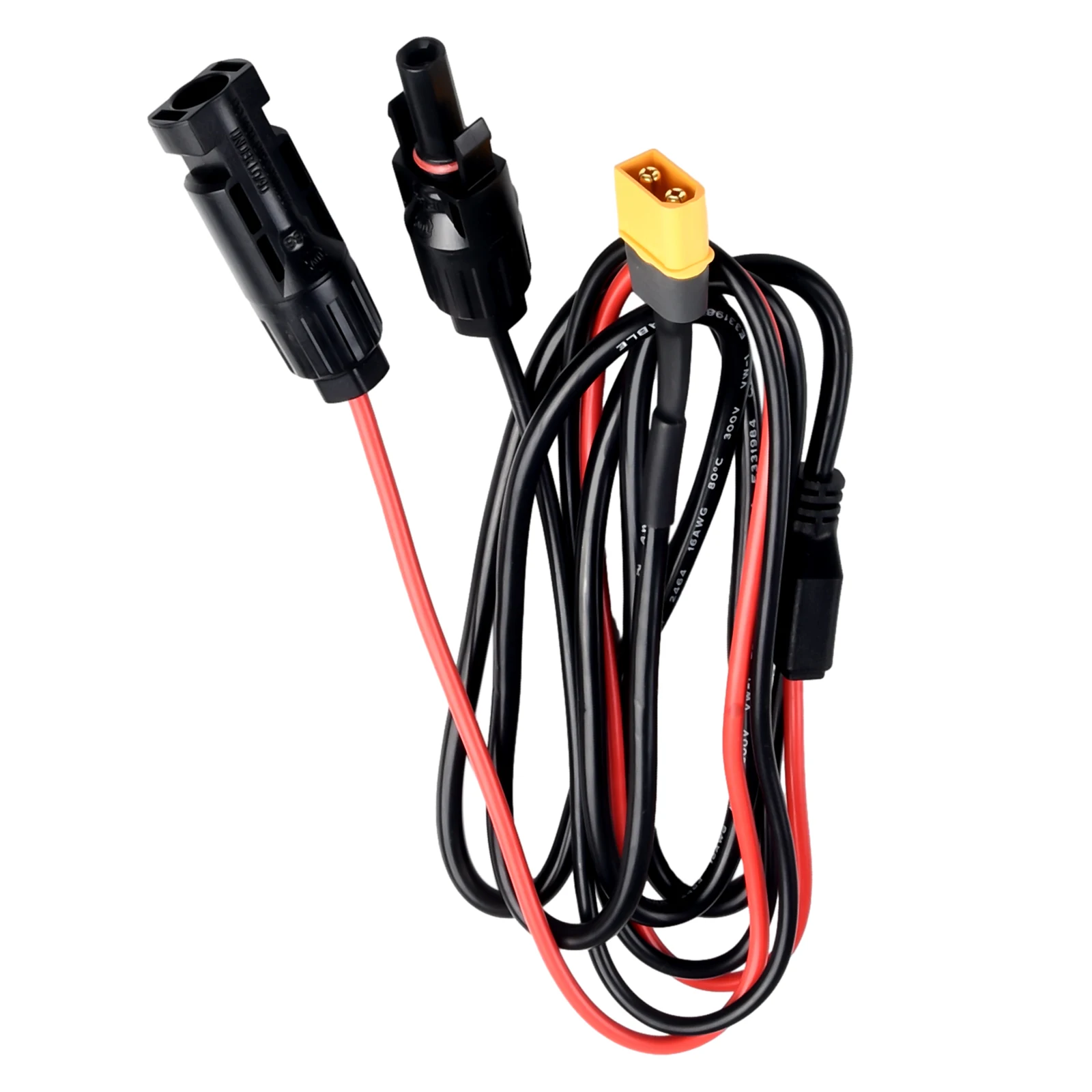 

Solar Charging Cable Connection Line Solar 1.8M 14AWG Charging Cable Flexible Plug Adapter Cable Easy Installation