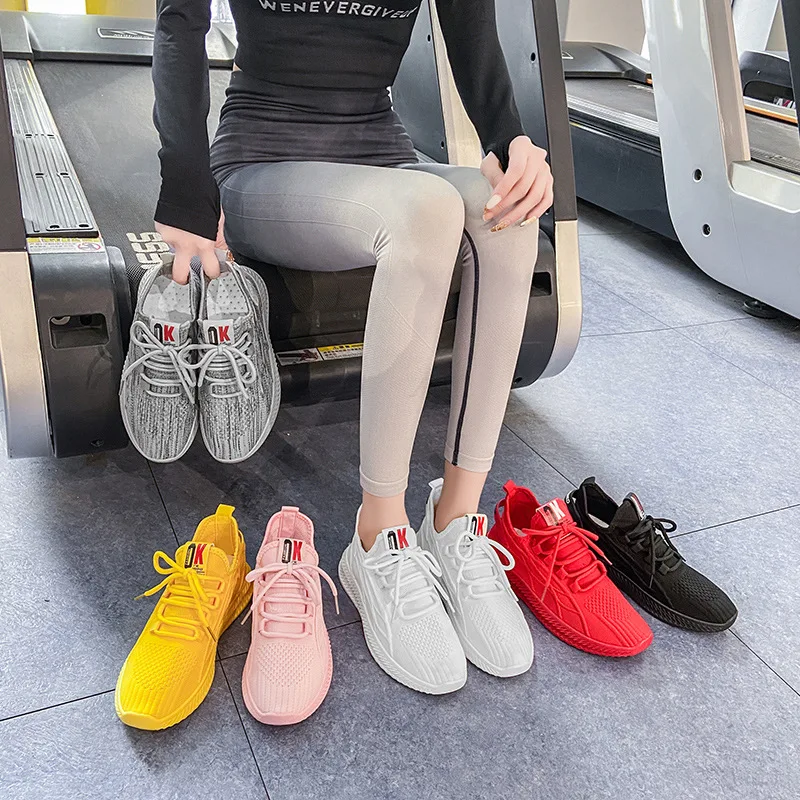 Spring Sneakers for Women 2022 New Fashion Mesh Breathable Running Vulcanize Shoes Sports Female Tennis Basketball Shoe Trainers