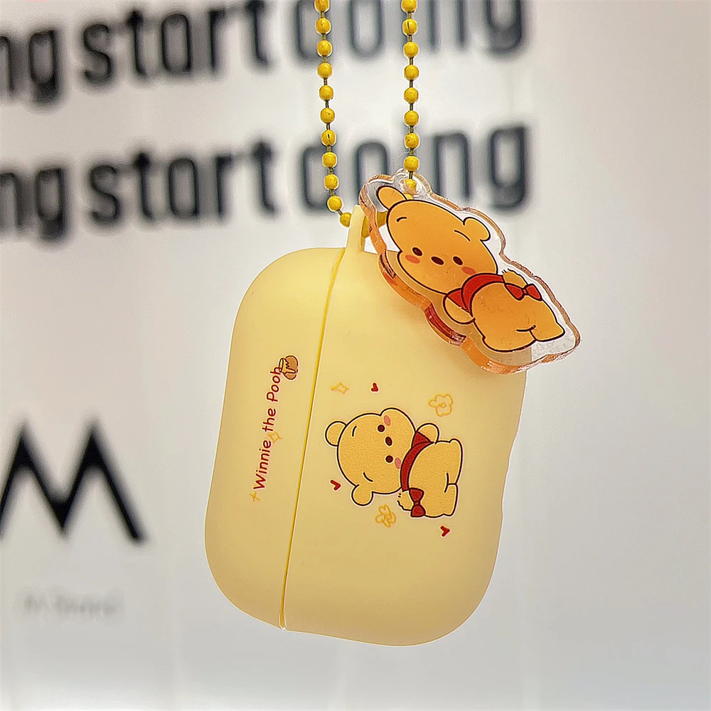 Shockproof Case For Airpods Pro Pro2 Protective Cover For Apple AirPods 1 2 3 4 2024 Case With Keychain Cute Winnie