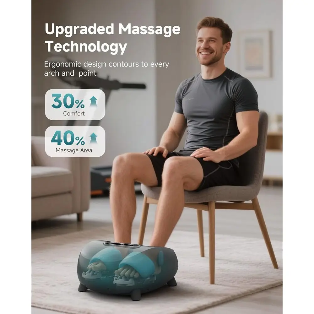 مدلك قدم شياتسو ساخن لتخفيف التبول العصبي، العجن العميق والتدحرج، جهاز التحكم عن بعد، يناسب المقاسات 1-14 #4