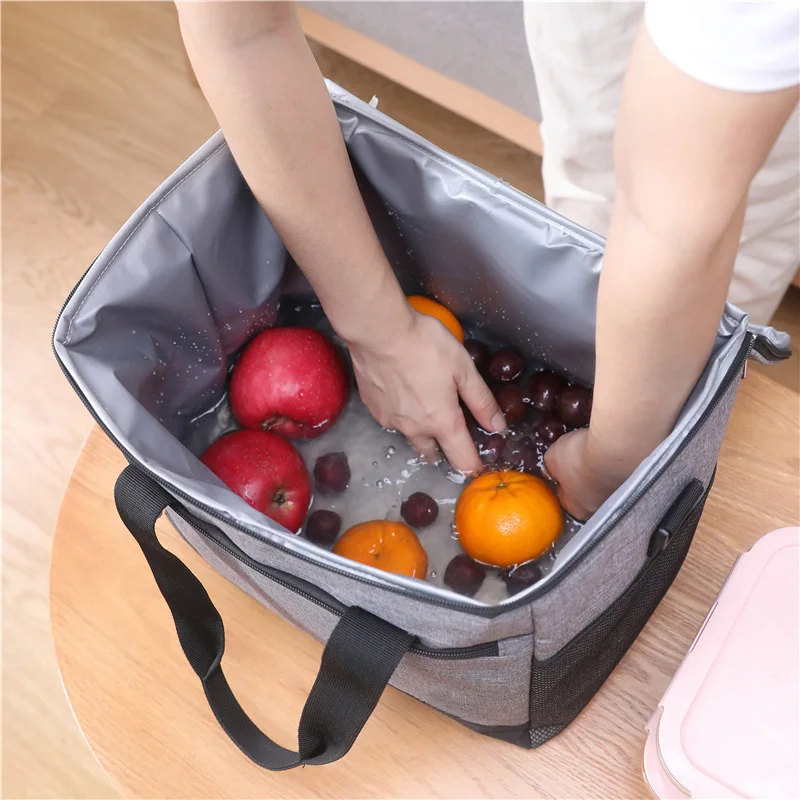 Fashion Large Capacity Leakproof Lunch Cooler Bags for Women Men Outdoor Travel Picnic Thermal Insulation Bag Box