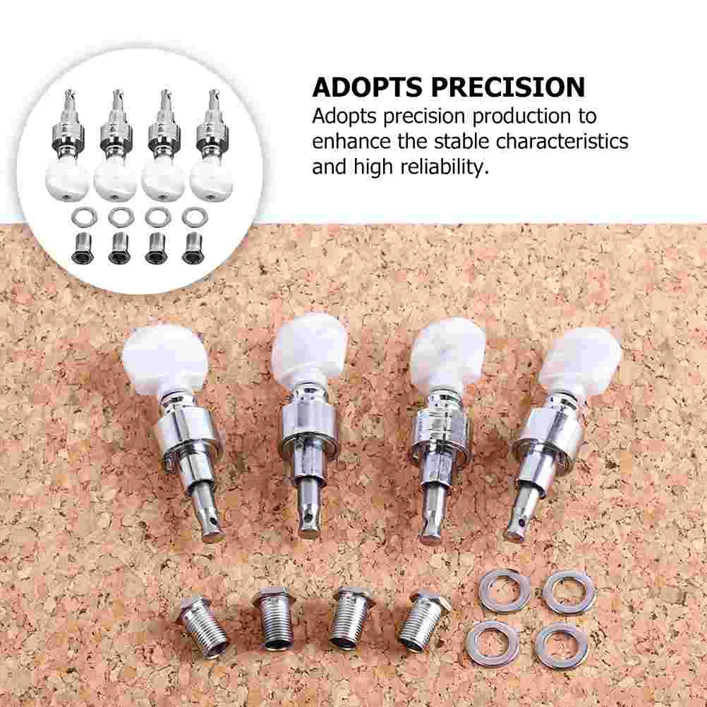 4 Pcs Banjo String Sitar Instrument Bass Tuners Parts Machine Head Tuning Peg Accessories Gear