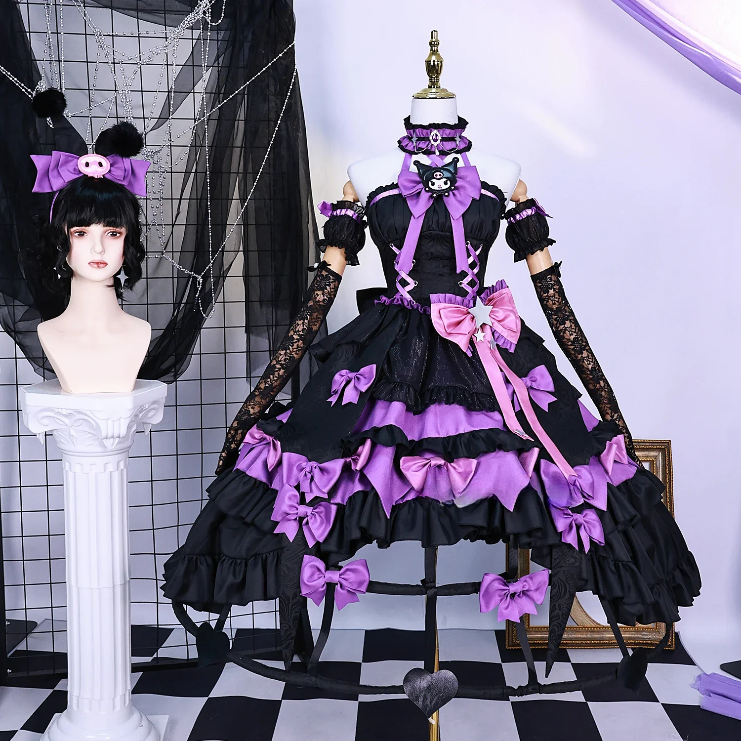 Disfraz de Reina sangrienta María, juego de identidad, disfraz de Reina sangrienta, uniforme de fiesta, vestido de Lolita, trajes de juego de rol de Anime de Carnaval