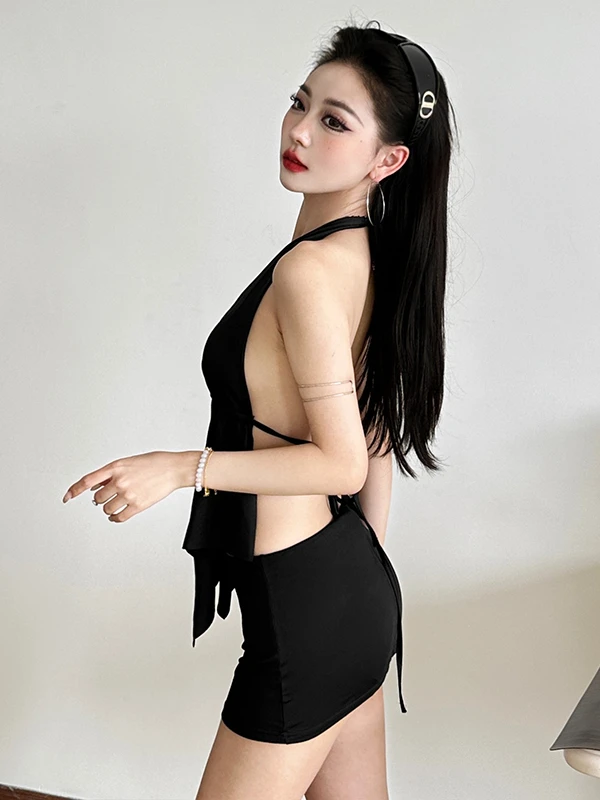 Gilet sexy con cinturino V-Ne Bal profondo SylCue Street Sle Slim Fit ort Top Collezione estiva in misto poliestere e spandex