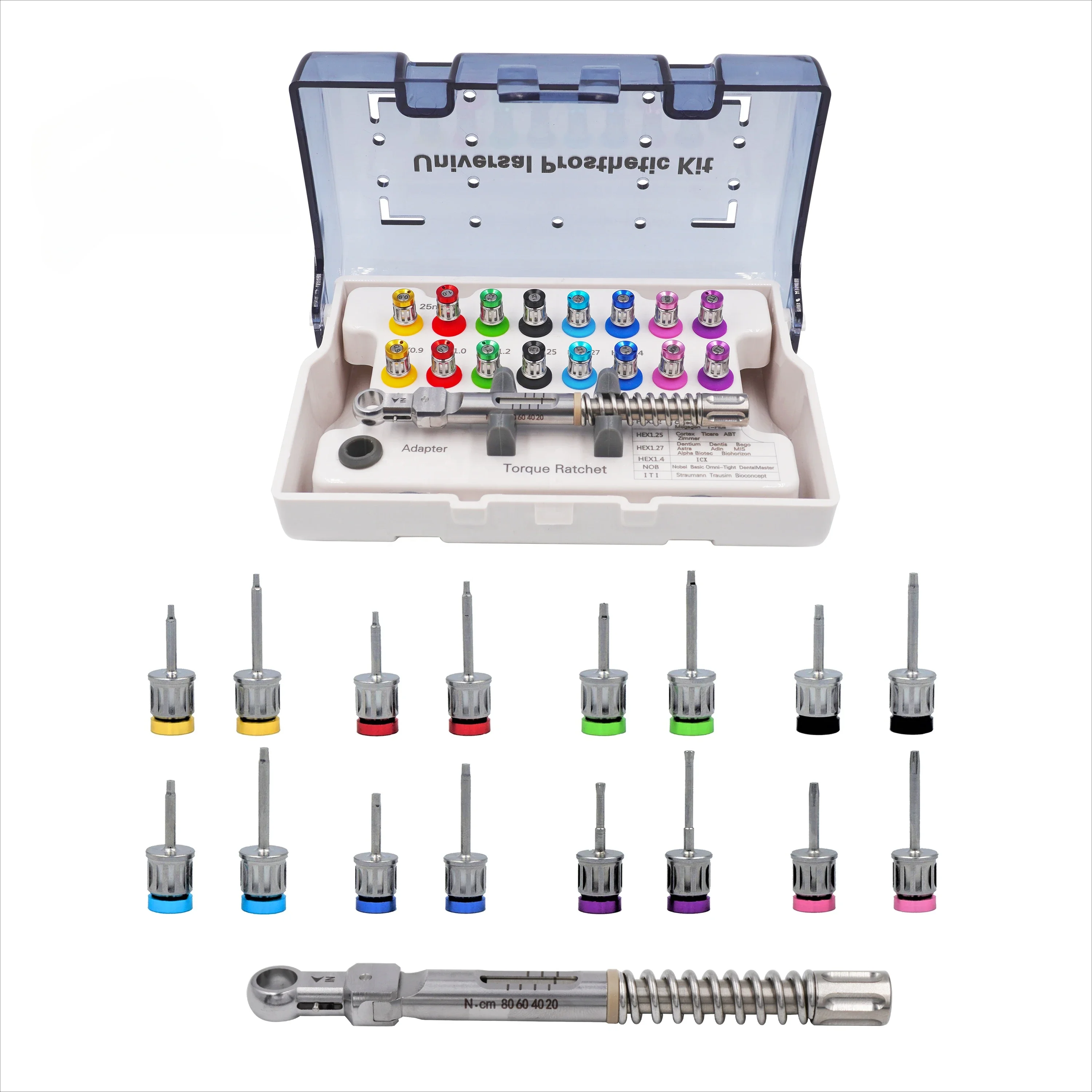 Denta Universal Implan Torque Screwdrivers Wrench Denta Implat Restoration Tool Kit 10-80NCM