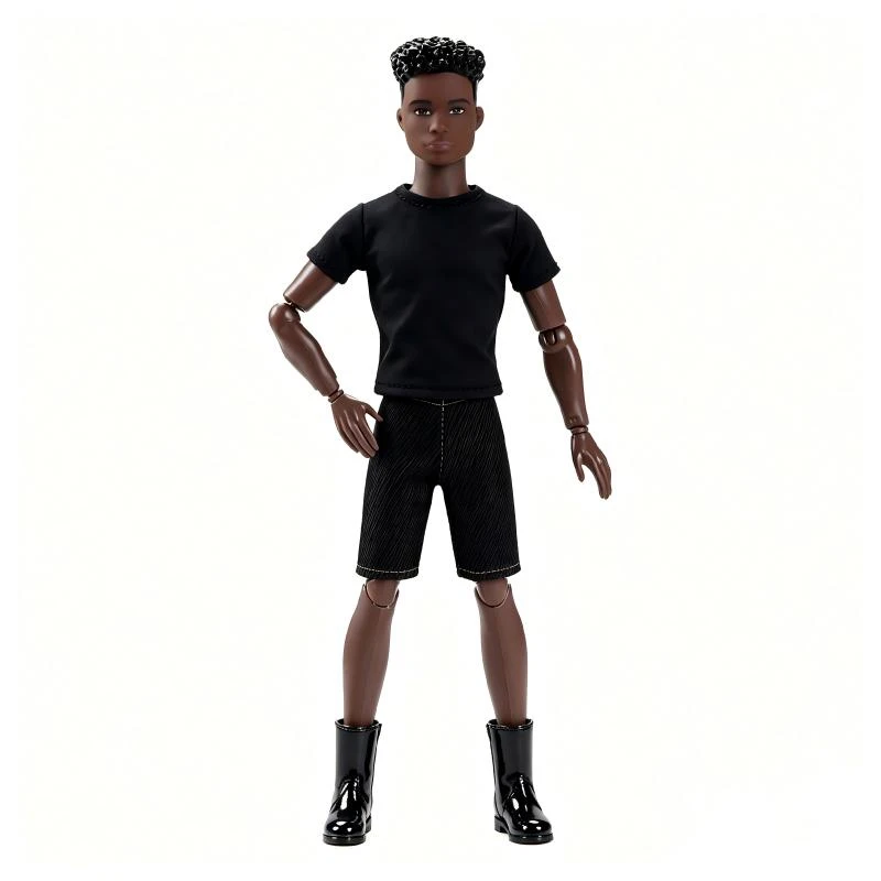 Newest Fashion 11.5 Inch Black Doll Handsome African Man Cool Male Figure Toy Doll Accessories Best Birthday Present DIY Toys