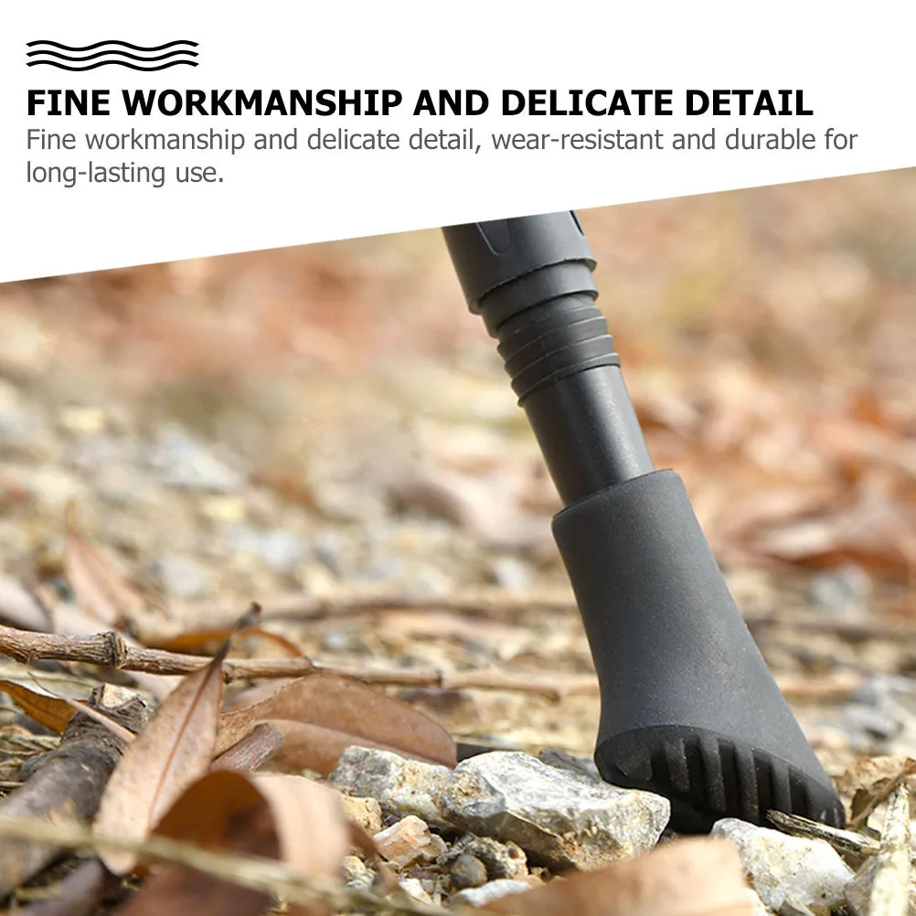 

4Pcs Trekking Pole Tip Protector Rubber Covers Durable Anti-Slip for Hiking Alpenstock Alpenstock Cover Tip Cover