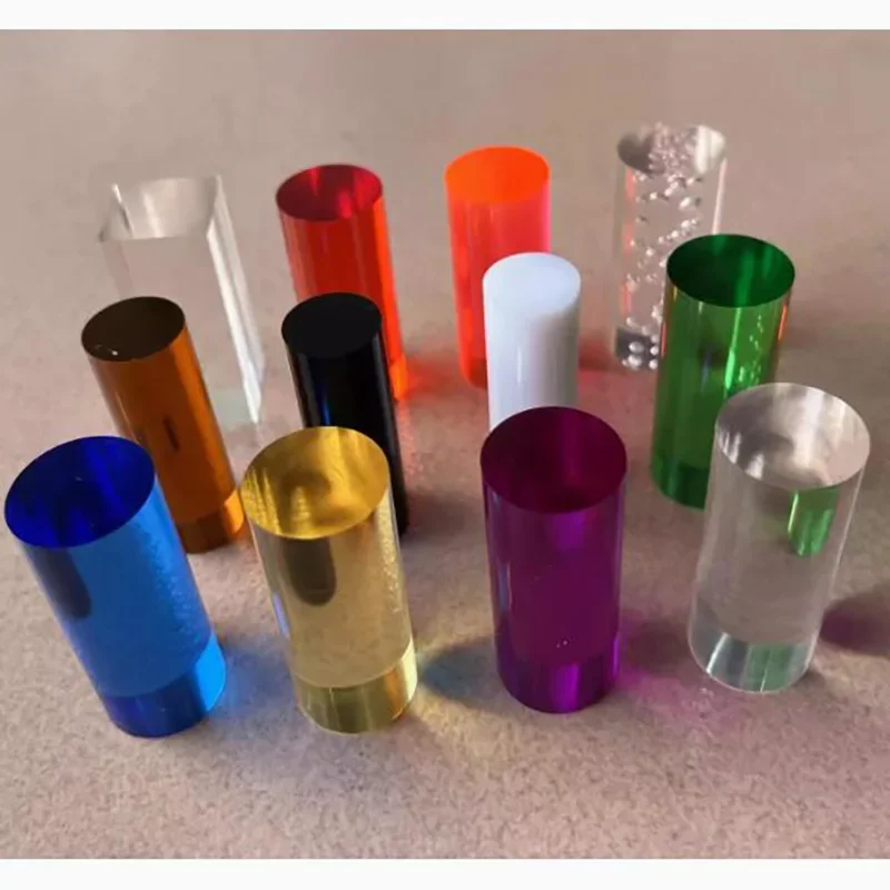 Coloured Tinted Extruded Clear Transparent Acrylic Round Rod PMMA Plexiglass Circular Bar