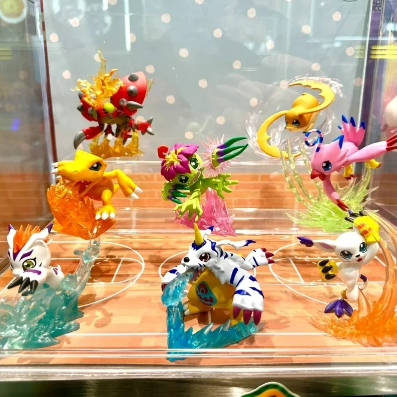 

New Genuine Bandai Anime Digimon Adventure Action Figure Agumon Gabumon Patamon Tailmon Piyomon Collection Figurine Model Gifts