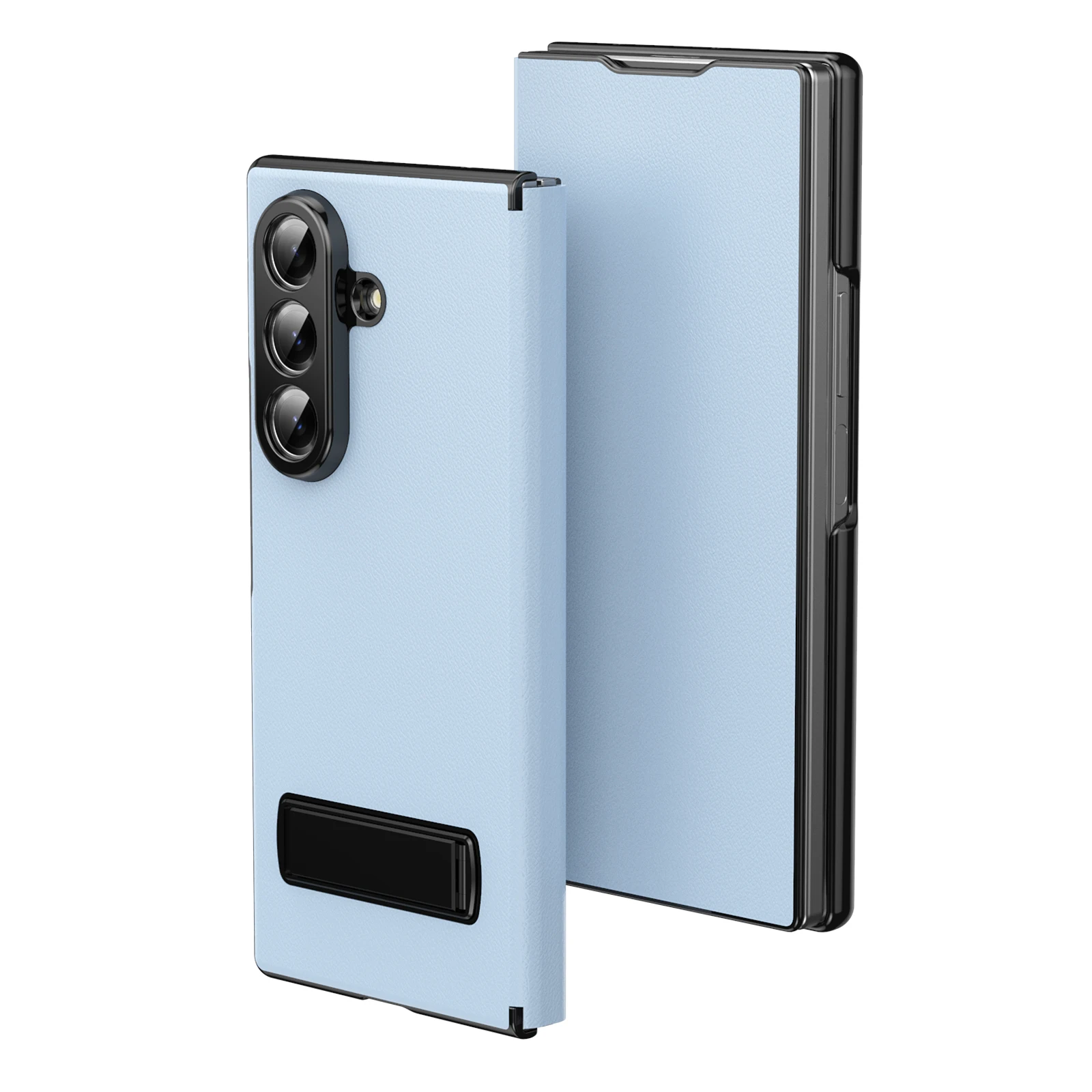 Etui na Samsung Galaxy Z Fold 7 6 5 4 3 z klapką, otworem na słuchawki, podstawką, skórzane, magnetyczne, odporne na upadki i odciski palców. — zdjęcie produktu 7