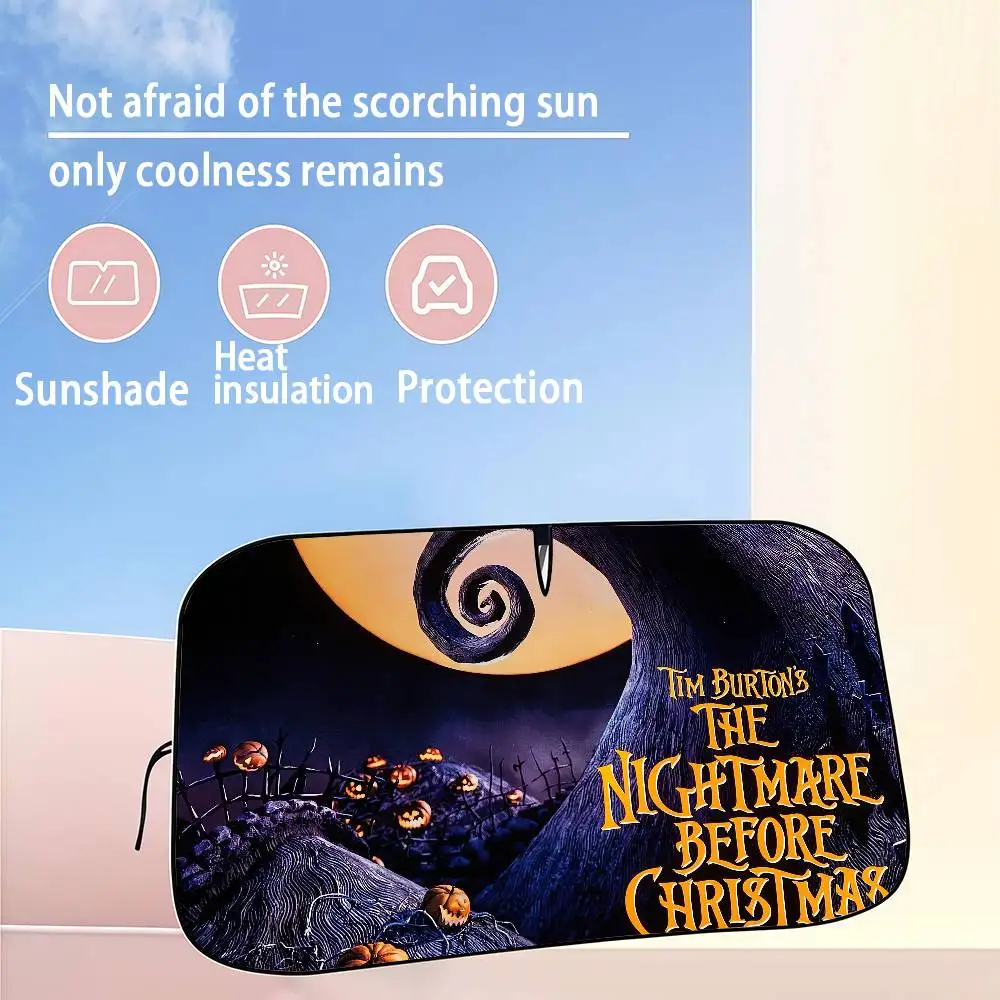 

Disney Jack Skellington Car SunShade Windshield Sun Shade Personalized Picture Block UV Rays Visor Protector