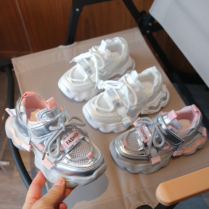 2026 Children Casual Shoes for Girls Spring New Fashion Korean Style Soft Bottom Anti-slippery Versatile Outside Trendy Sneakers
