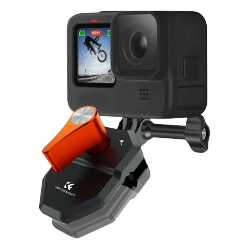 K&F CONCEPT Uchwyt na szybę motocyklową do GoPro Hero 13/12/11/10/9 Black, aluminiowy zacisk kamery z adapterem 1/4 cala — zdjęcie produktu 7