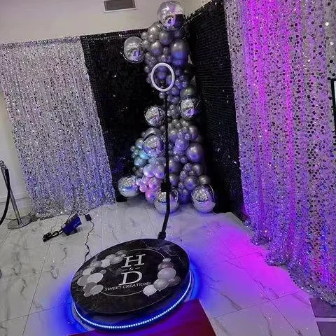 

Adjustable video 360 photo booth Rotating platform Photo booth 360 US warehouse ready to ship