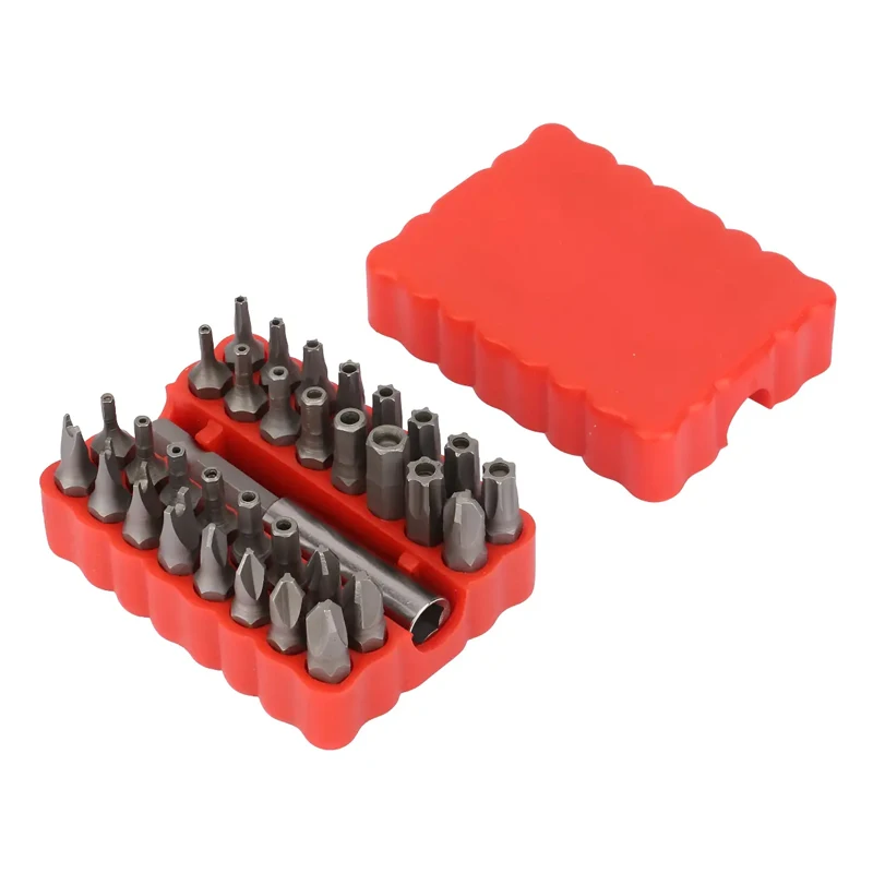 33pcs/Lot Magnetic Security Screwdriver Bit Set 1/4