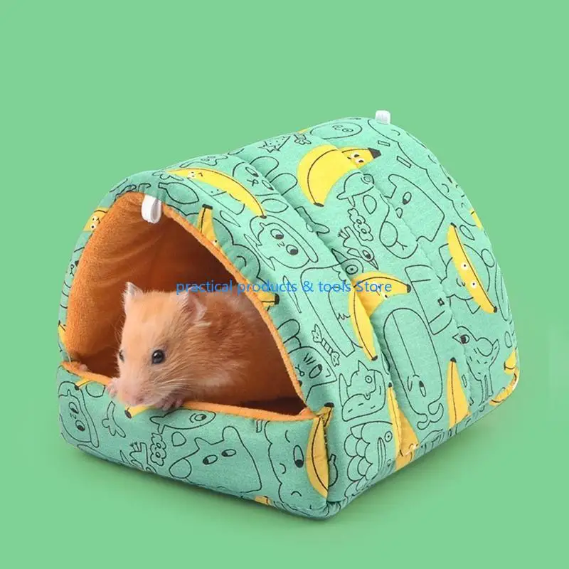 77jb hamster winter bedschuilplaatsen pluche huizen dierennest schattig warm huis voor egel suiker zweefvliegtuig meerdere