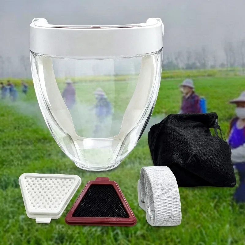 Anti-Fog Protective Mask Dust & Splash Resistant Transparent Face Shield for Sport Cycling Work Grinding Weeding/Mowing and More