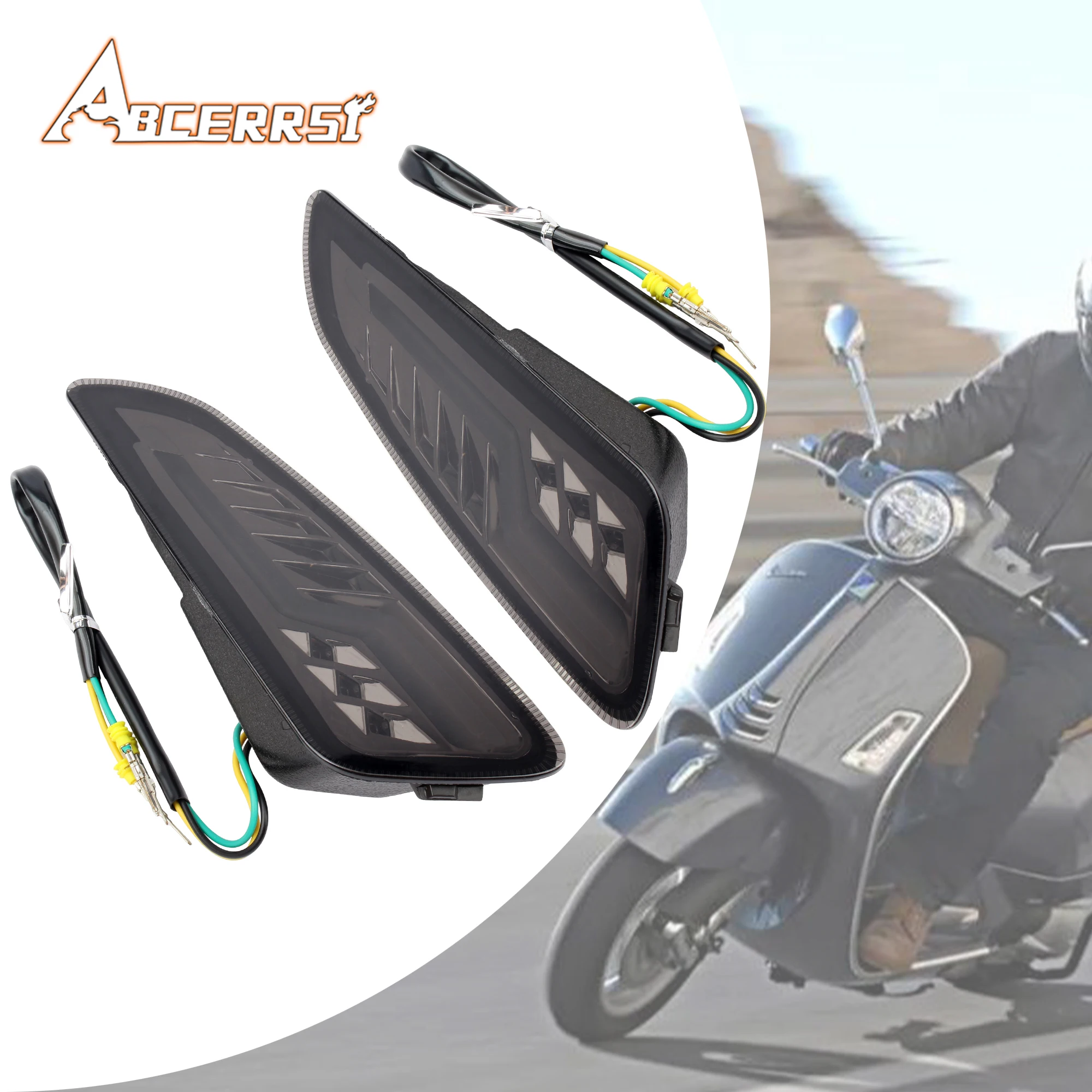 

ATV UTV Scooter LED Front Turn Signal For Vespa Elettrica Sprint 50 125 150 2014-2020 2021 2022 2023 Motorcycle DRL Accessories