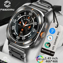 Montre intelligente Gala + y Ultra 7 pour homme, piste GPS, écran HD AMOLED 1.43 