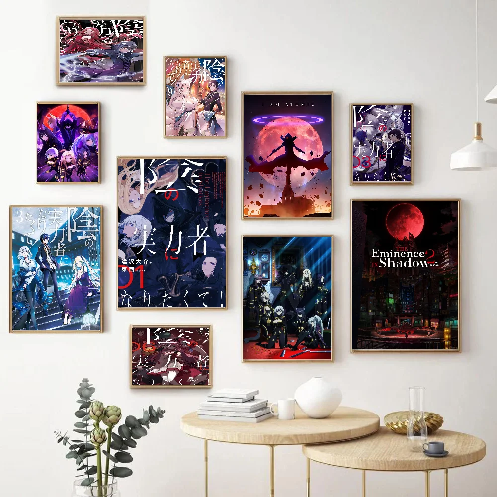 Anime The Eminence In Shadow Movie Sticky Posters Retro Kraft Paper Sticker DIY Room Bar Cafe Aesthetic Art Wall Painting