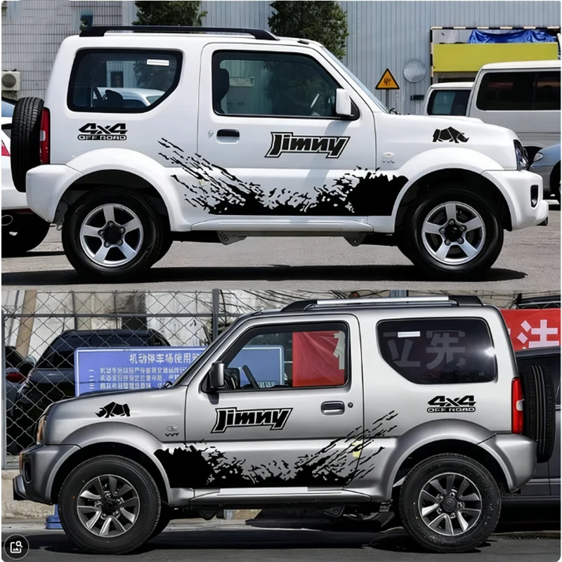 

Наклейки на боковые двери автомобиля SUZUKI JIMNY JB74W JB64W, комплект декоративных полос для кузова, водонепроницаемая виниловая пленка, автомобильные аксессуары для экстерьера