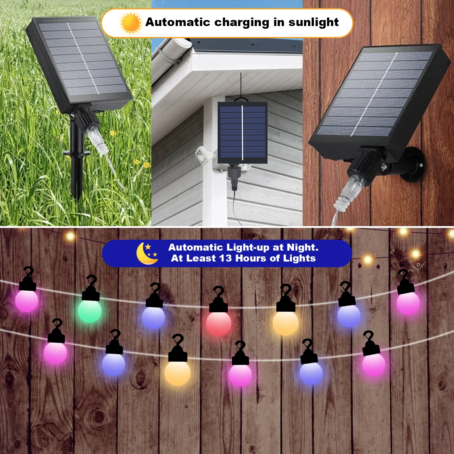 Guirnalda de luces Led solares inteligentes, 5m, 10m, 15m, luces de hadas para jardín, aplicación Bluetooth, cambio de música DIY, decoración navideña al aire libre