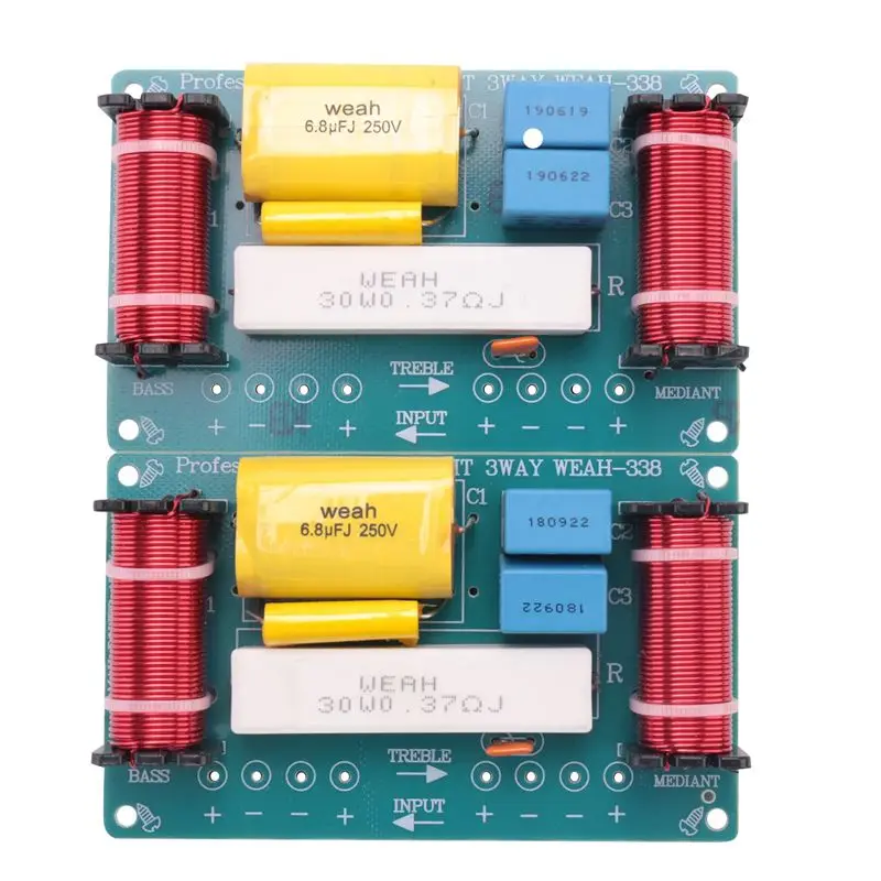 

2 шт. 120 Вт кроссовер для динамиков, 3-полосный разделитель частот для акустических систем