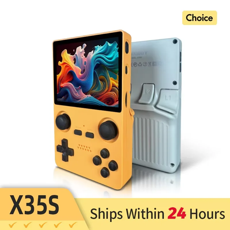 

POWKIDDY X35S 3.5 inchIPS Screen 640(MIPI)x480 Retro Handheld Game Console PS Open Source System RK3566 Cheap Children's Gifts