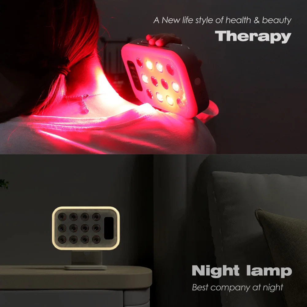 Lampada energetica per terapia della luce SUPER a infrarossi 60W 660nm 630nm 830nm 850nm Luce portatile per terapia NIR per uso domestico e viaggi