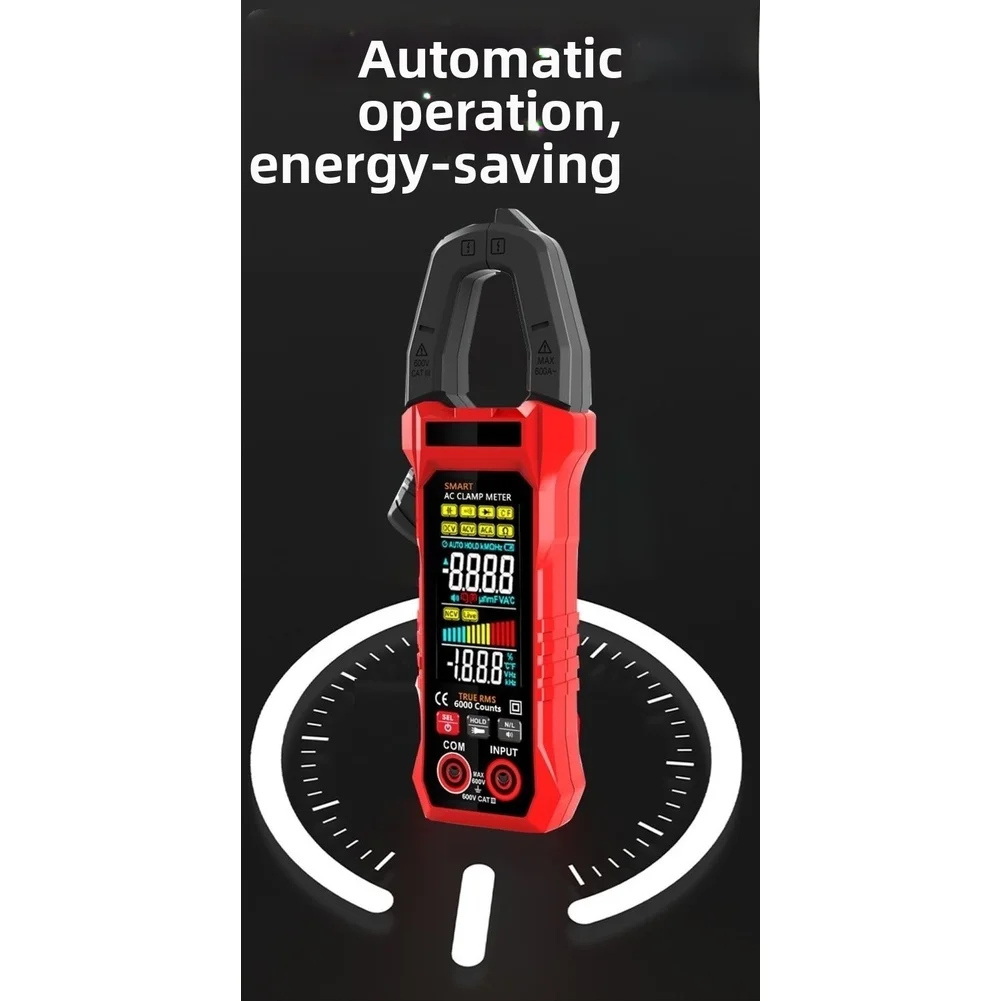TS601 Smart Clamp Meter with 6000 Count Display Non Contact Current Detection AC DC Voltage Current Resistance Capacitance