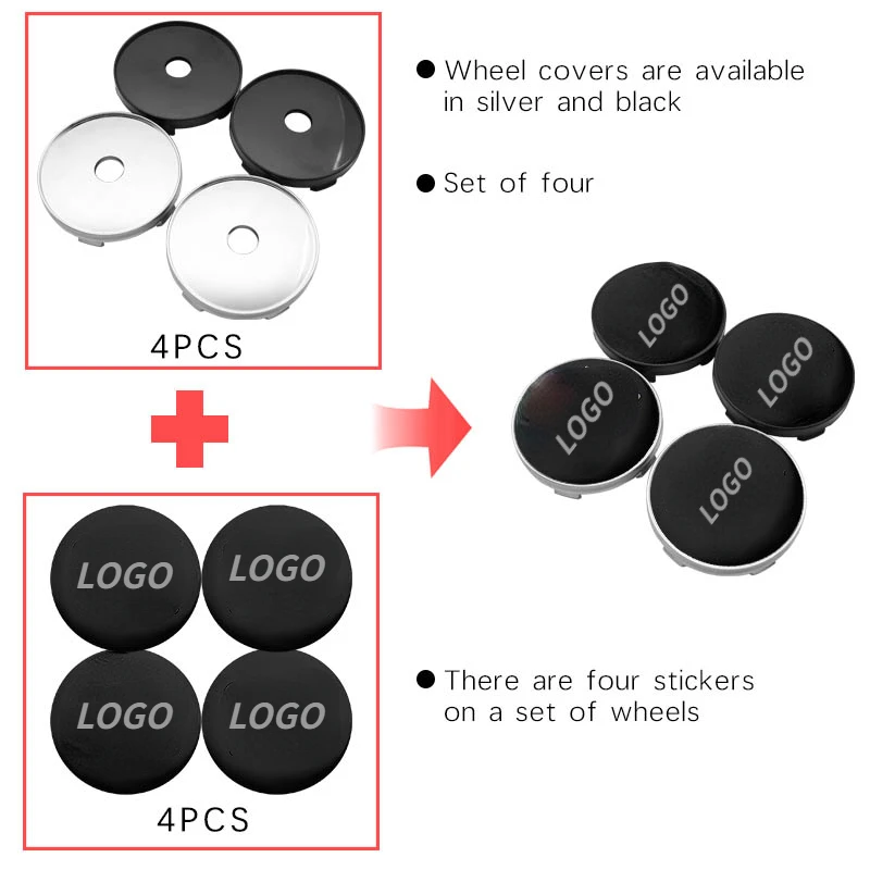 

4Pcs 56/60mm G-TR Logo Car Wheel Center Hub Caps Sticker Rim Cover Emblem Badge For Almera Xtrail Skyline