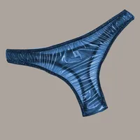 Magic Blue See Through Chear Transparent Man's Sexy Spicy Hot T-Briefs Live Show Dance DJ Club Costumes Panties Pants