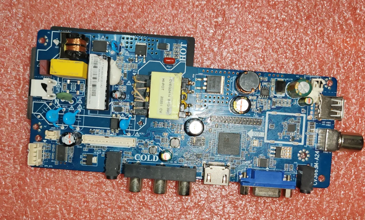 

CV3663M-A24 Three in one TV motherboard, tested well, physical photo for 33--44V 350ma 15w