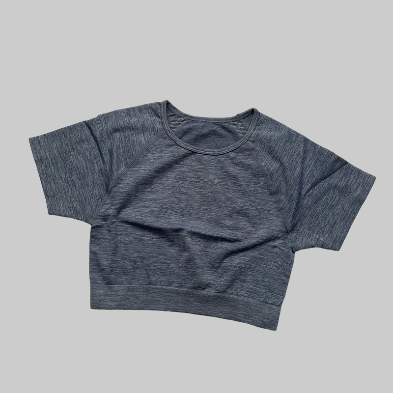 Effortless Seamless Yoga Shirt Women Fitness Short Sleeve Crop Top Workout Tops Gym Clothes Sportswear Cycling Running T-shirts