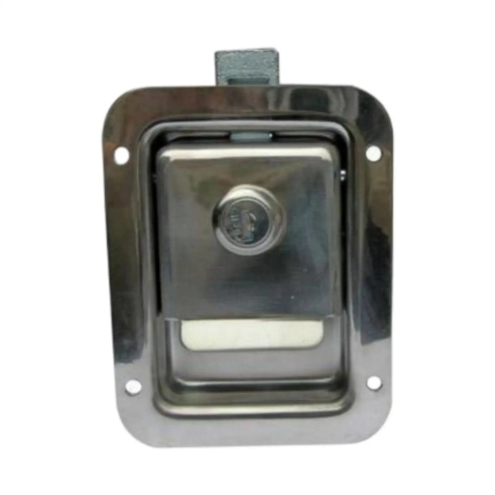 Mechanical Door Lock Stainless Steel Recessed Pull Handle Flush Mount Cylinder Keyed Latch for Utility Box Engineering Vehicle