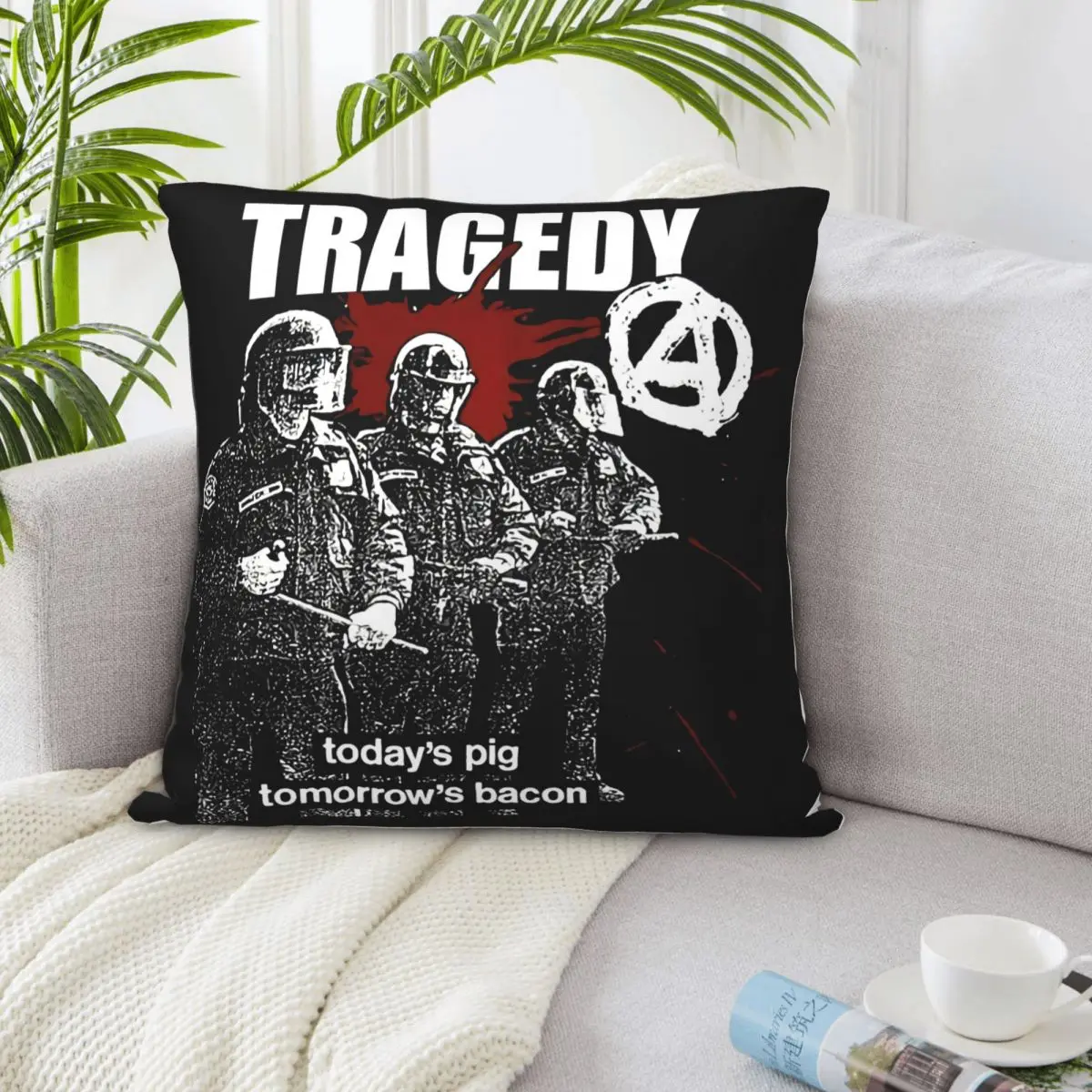 المأساة الفرقة D Beat Thrash Crust له البطل ذهب من Ashes Rise طباعة جديدة السعر المنخفض الاتجاه أي شعار كيس وسادة #6