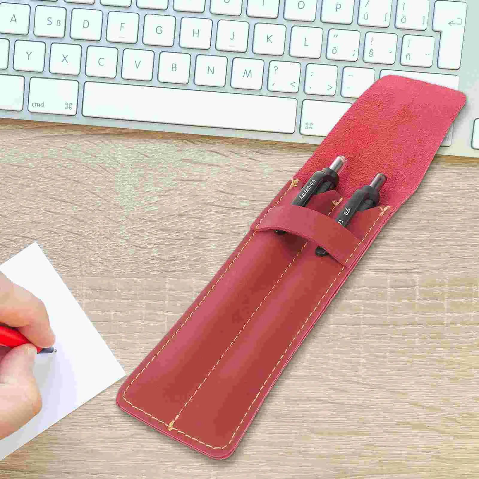 2 Pcs Pen Case Pouch Bag Ballpoint Sleeve Fountain Holder Pens Nice European and American Protective