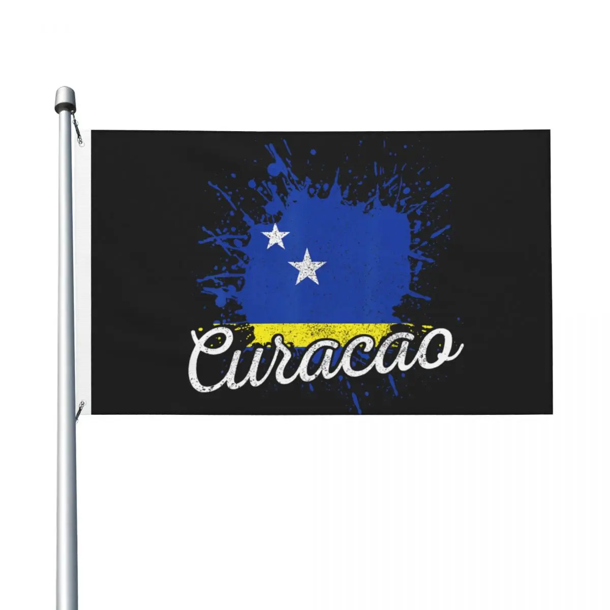 Curacao Flag Vintage Caribbean Souvenir Flag 3x5 ft Custom Flags Banner Hanging Polyeste For Home Decoration