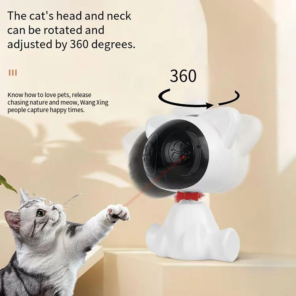 New Rechargeable Automatic Cat Toy Smart Interactive Indoor Pet Amusement Laser Toy USB Electronic Cat Amusement Device for Dogs