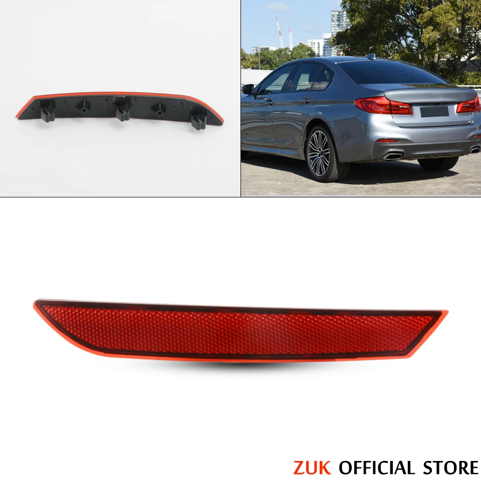 

ZUK For BMW 5' 5 Series G30 G31 Rear Bumper Reflector Fog Light Fog Lamp For 518 520 525 530 540 M550 With M Sport Package