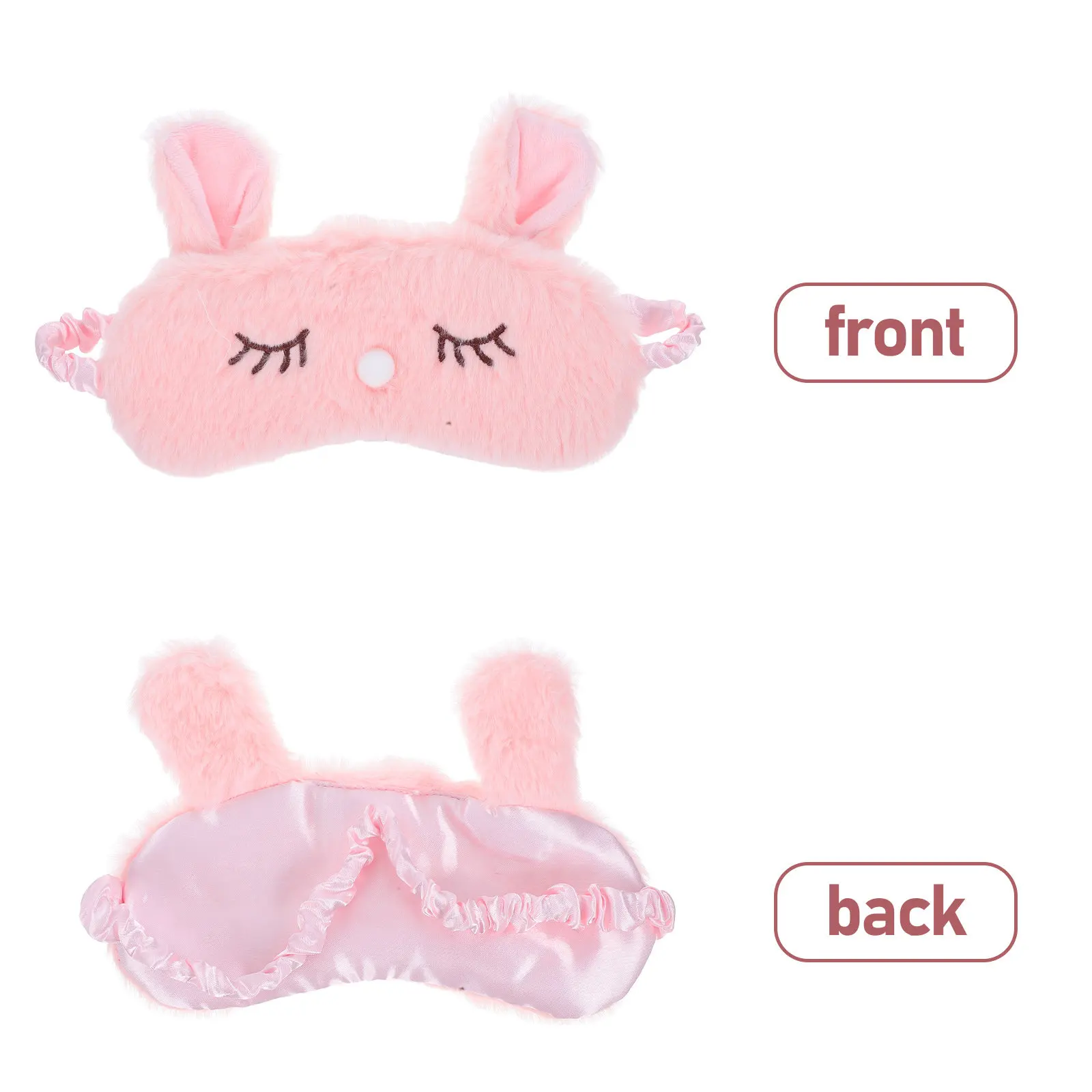 Rabbit Sleep Eye Mask Cute Cartoon Soft Comfortable Light Blocking for Women Travel Home Party Night Rest