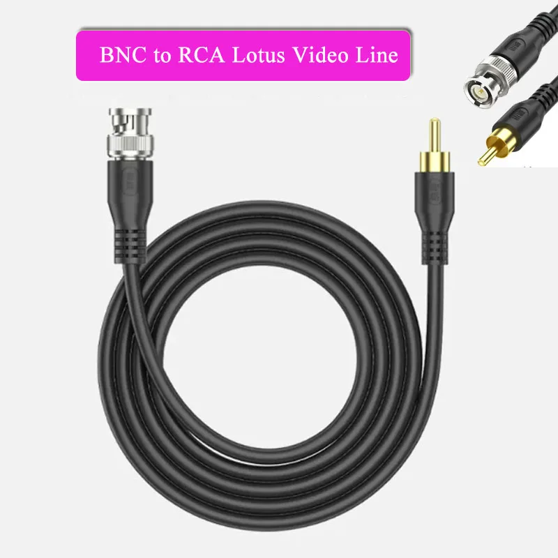 BNC to RCA Lotus HD-SDI Video Line Q9 Monitoring Camera AV Coaxial Cable Conncector Video TV Signal SDI Video Connection Line
