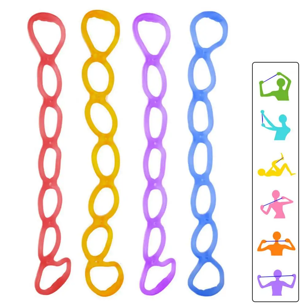 7 Holes Silicone Resistance Bands Yoga Training Band Gym Exercise Training Expander Tube Elastic Pull Ropes Pull Up Assist Band